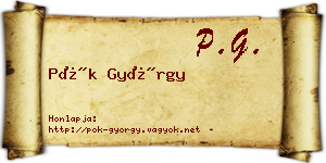 Pók György névjegykártya